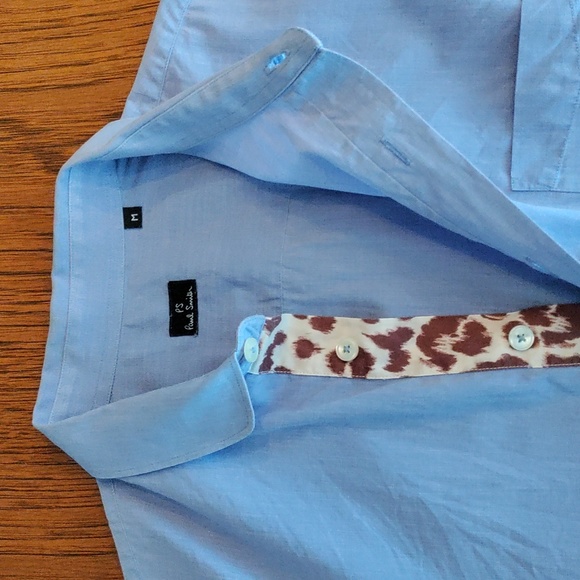 Paul Smith blue dress shirt with contrast placket - Picture 4 of 7
